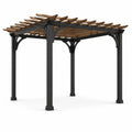 Pérgola de aluminio y madera 300x300x250 cm
