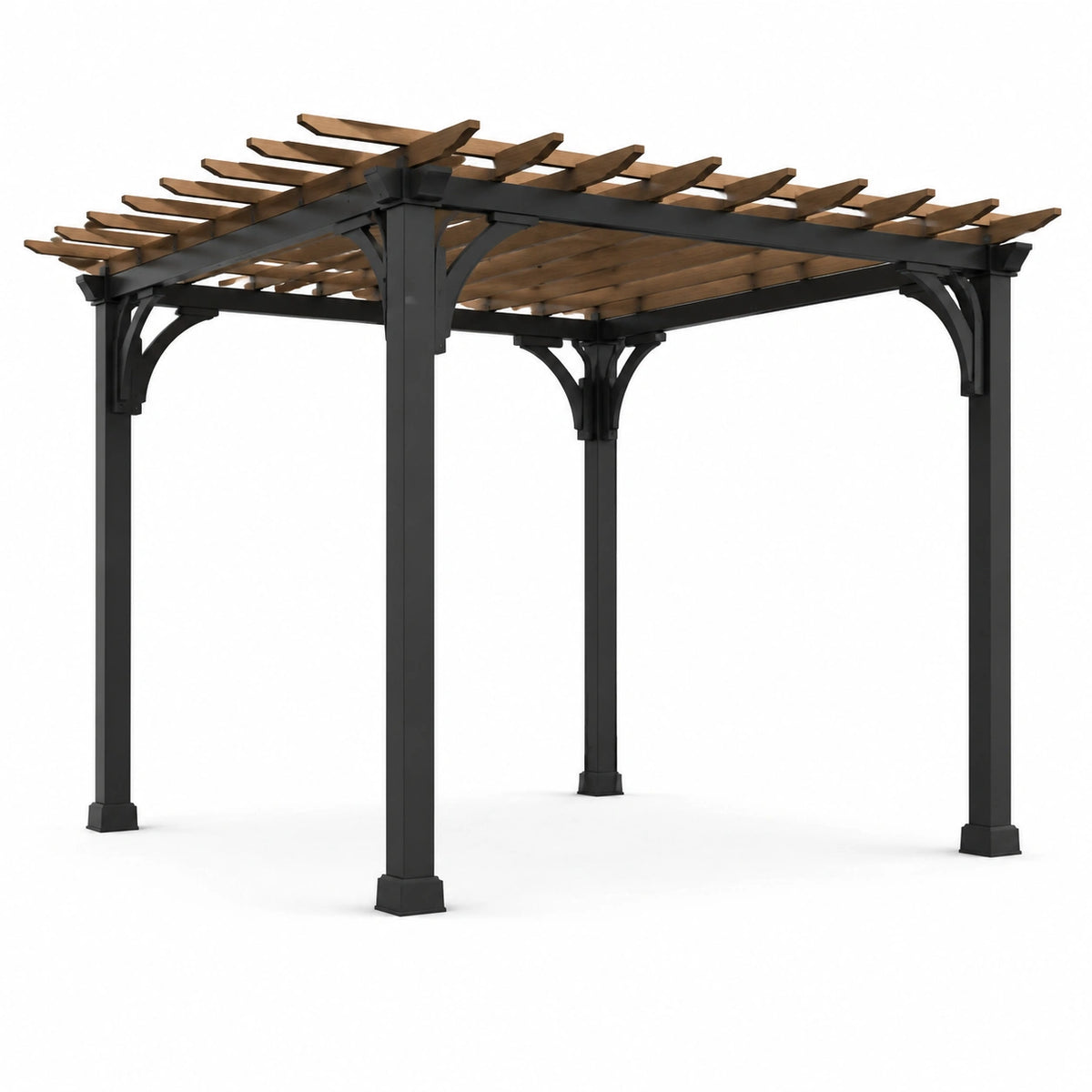 Pérgola de aluminio y madera 300x300x250 cm