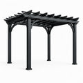 Pérgola de aluminio negro 3x3 m para exteriores