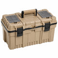 Caja de herramientas de plástico con compartimentos transparentes 52 cm marrón