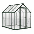 Invernadero de Aluminio Verde con Paneles de Policarbonato 190x190x195 cm