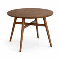 Mesa redonda de madera de nogal 90 cm