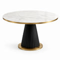 Mesa redonda de mármol y metal 120cm